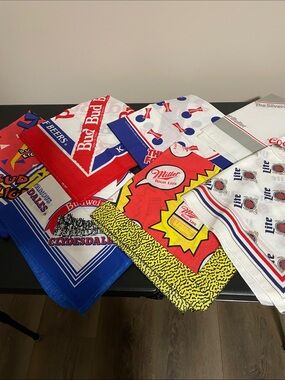 7 Vintage Assorted Beer Logo Bandanas